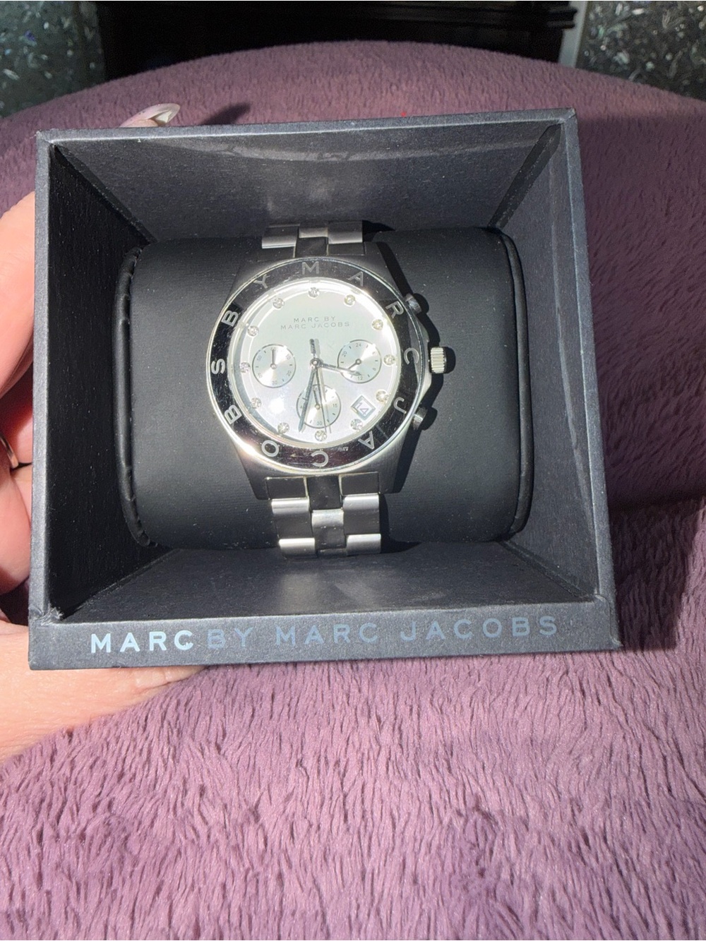Marc Jacobs Silver Men’s Stainless Steel Chronograph Watch